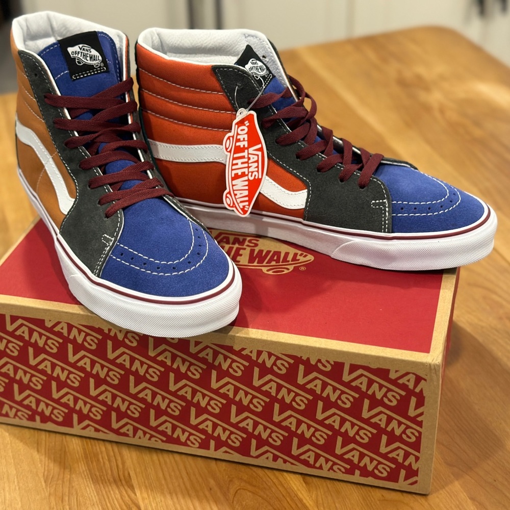 Vans Sk8-Hi Sneakers Casual Multicolored Suede Canvas Men's Size 11 VN0A4BVT448